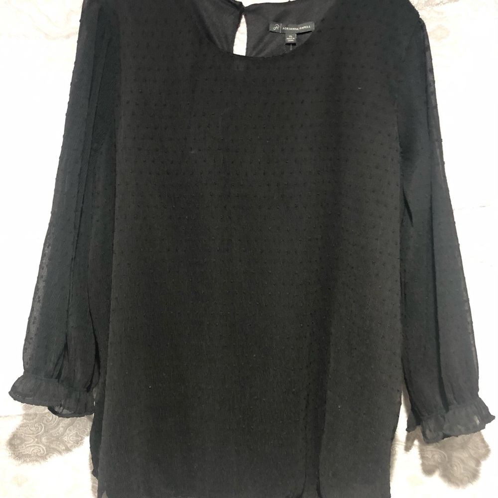 Adrianna Papell Clip Dot 3/4 Sleeve